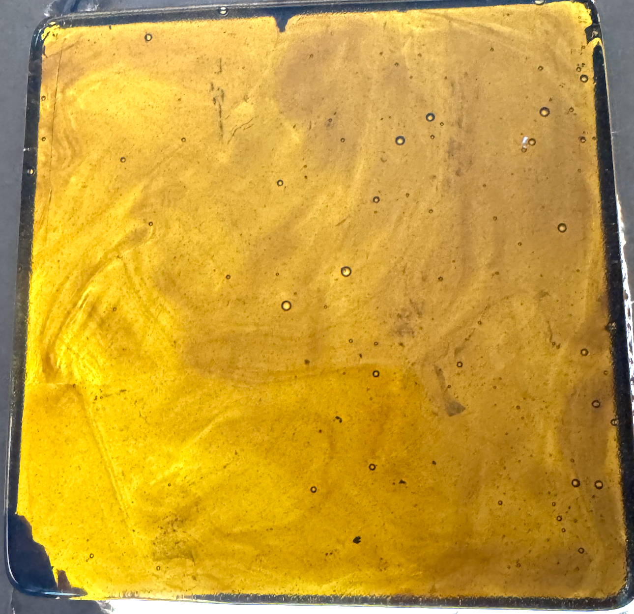 6 x 6 x 1/2 Inch Tile - Dark Gold / Amber Brown