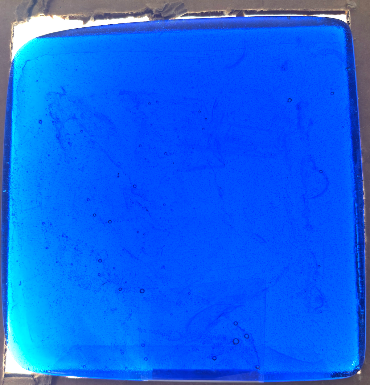 6 x 6 x 1/2 Inch Tile - Bright Saphire Blue