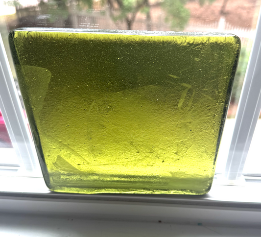 6 x 6 x 1/2 Inch Tile - Yellow / Green