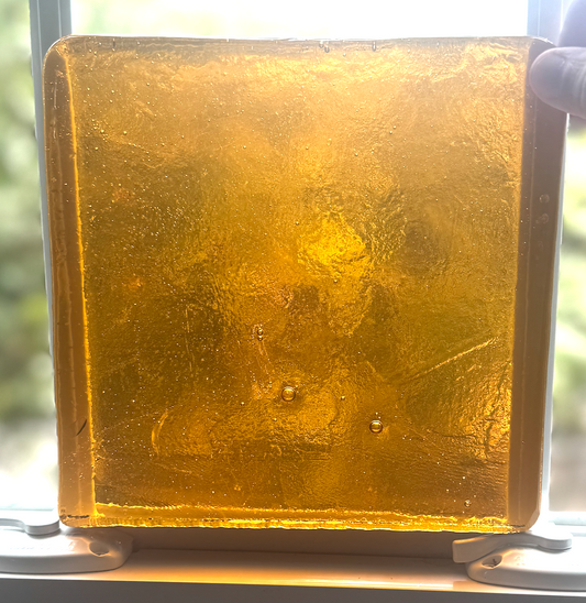 Blenko Dalle de Verre (Pony Size 8 x 8) - Bright Yellow / Gold