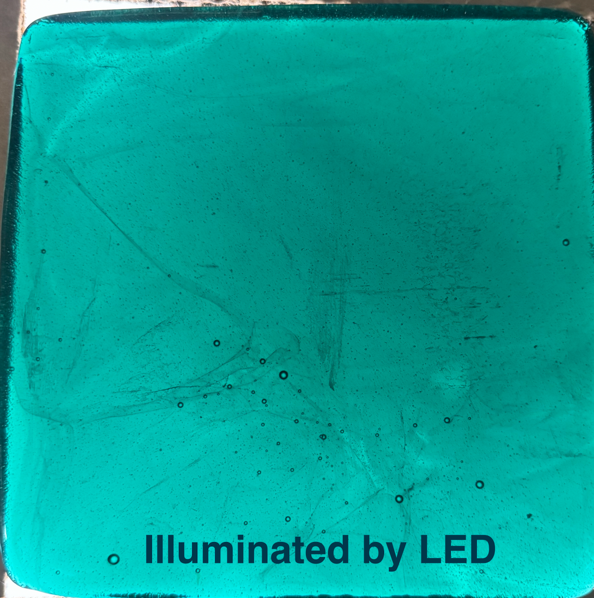 6 x 6 x 1/2 Inch Tile - Dark Teal Green