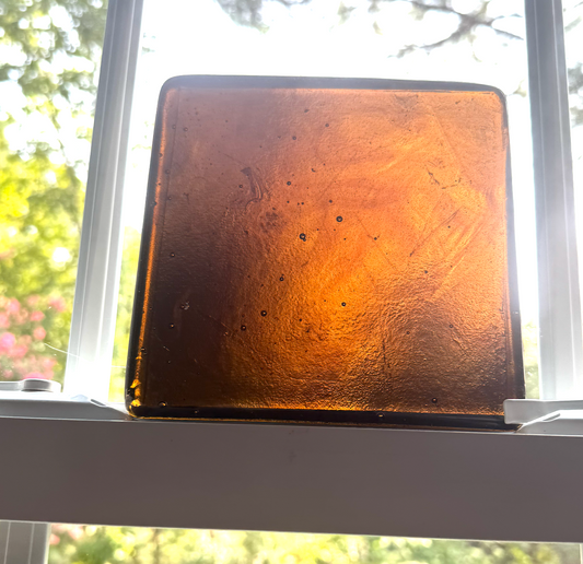 6 x 6 x 1/2 Inch Tile - Dark Gold / Amber Brown