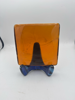 6 x 6 x 1/2 Inch Tile - Bright Gold / Amber