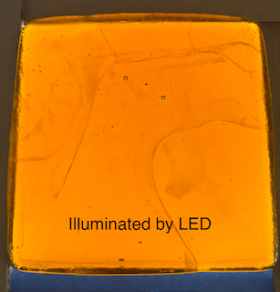 6 x 6 x 1/2 Inch Tile - Bright Gold / Amber