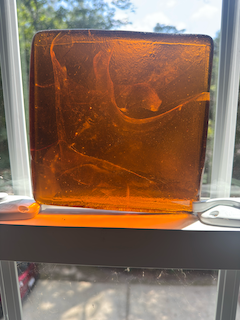 6 x 6 x 1/2 Inch Tile - Bright Gold / Amber