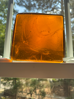 6 x 6 x 1/2 Inch Tile - Bright Gold / Amber