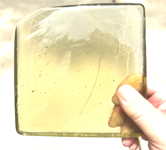6 x 6 x 1/2 Inch Tile - Clear with a slight tint of Yellow