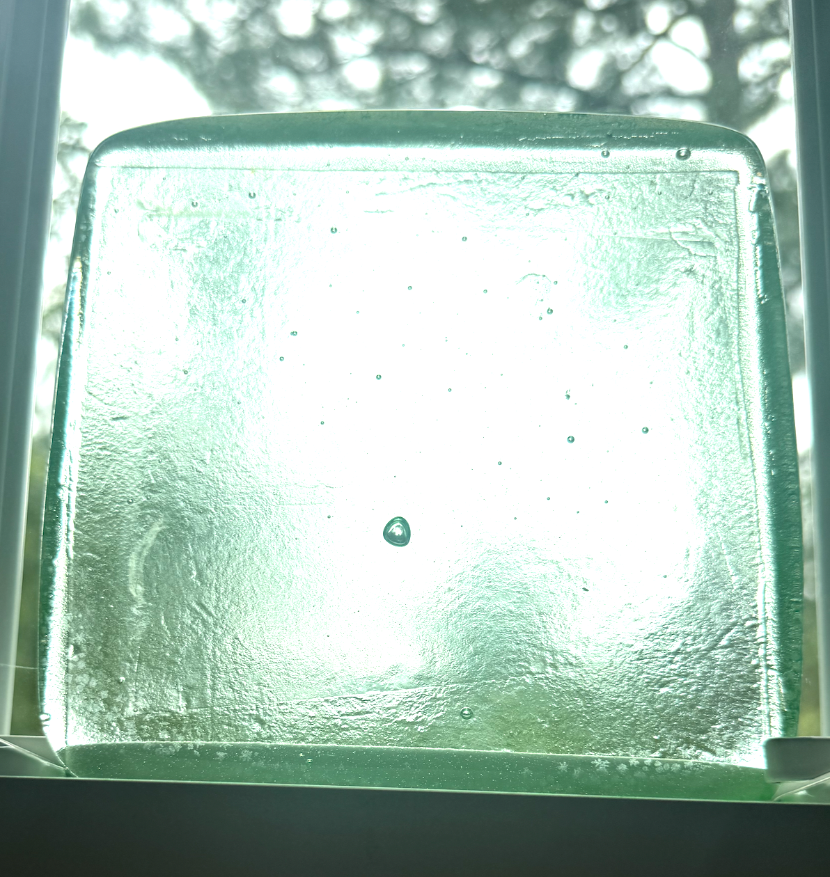 6 x 6 x 1/2 Inch Tile - Clear with a slight tint of light green