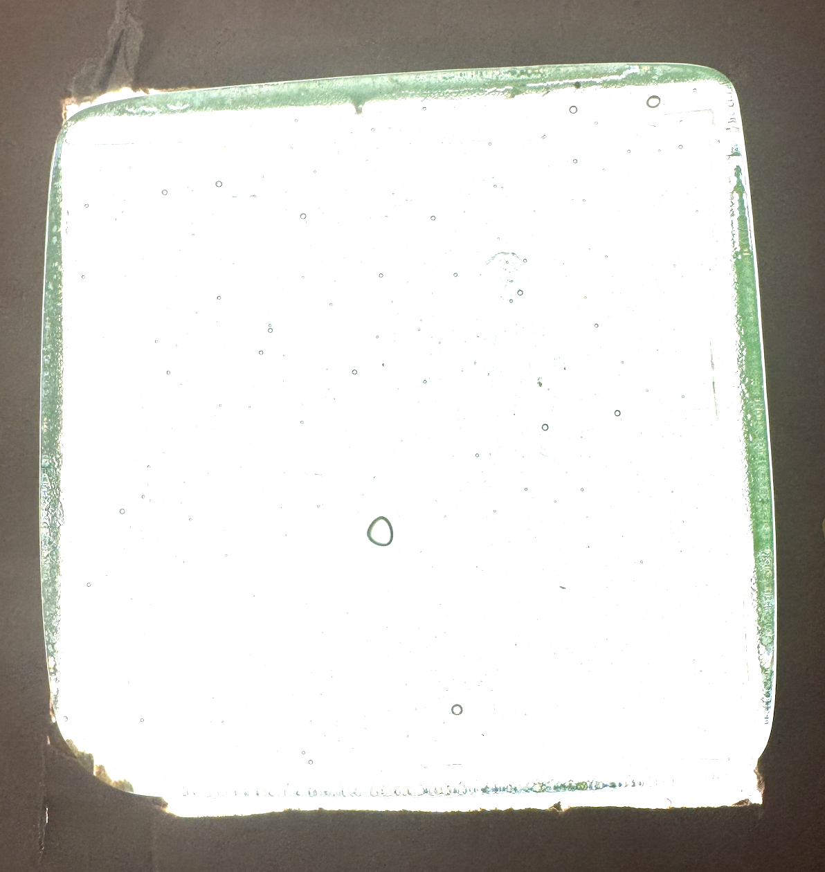 6 x 6 x 1/2 Inch Tile - Clear with a slight tint of light green