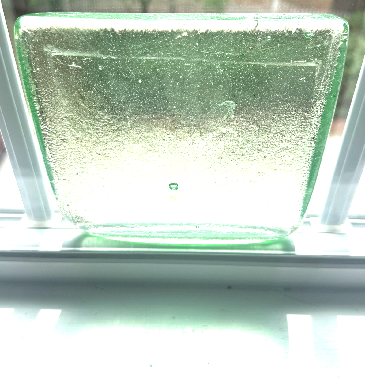 6 x 6 x 1/2 Inch Tile - Clear with a slight tint of light green