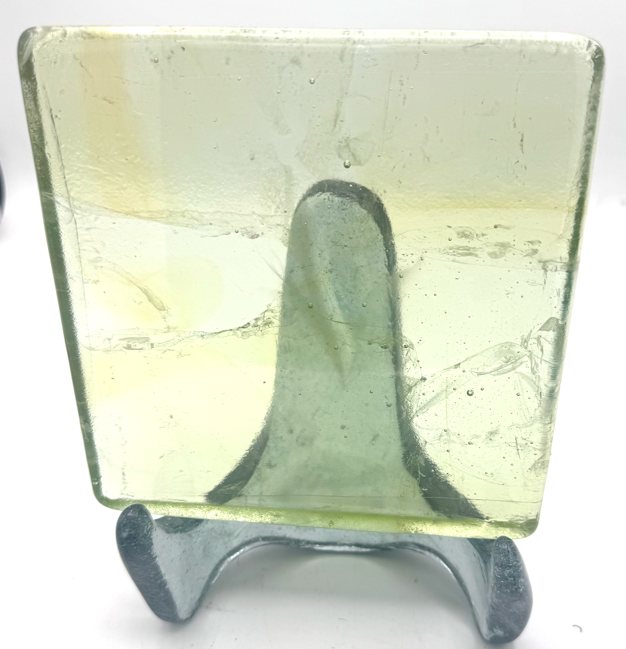6 x 6 x 1/2 Inch Tile - Clear with a slight tint of light yellow / green