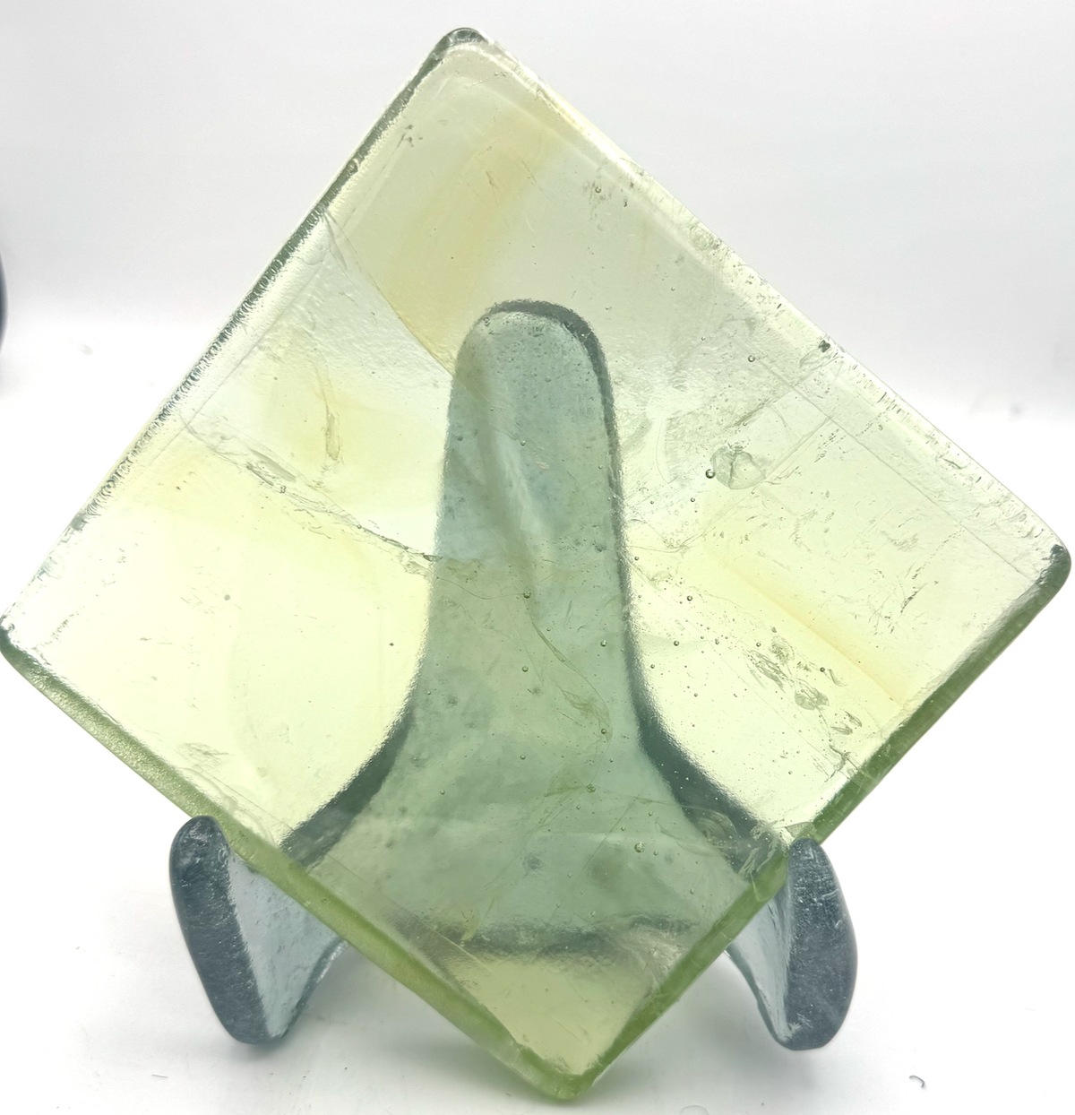 6 x 6 x 1/2 Inch Tile - Clear with a slight tint of light yellow / green