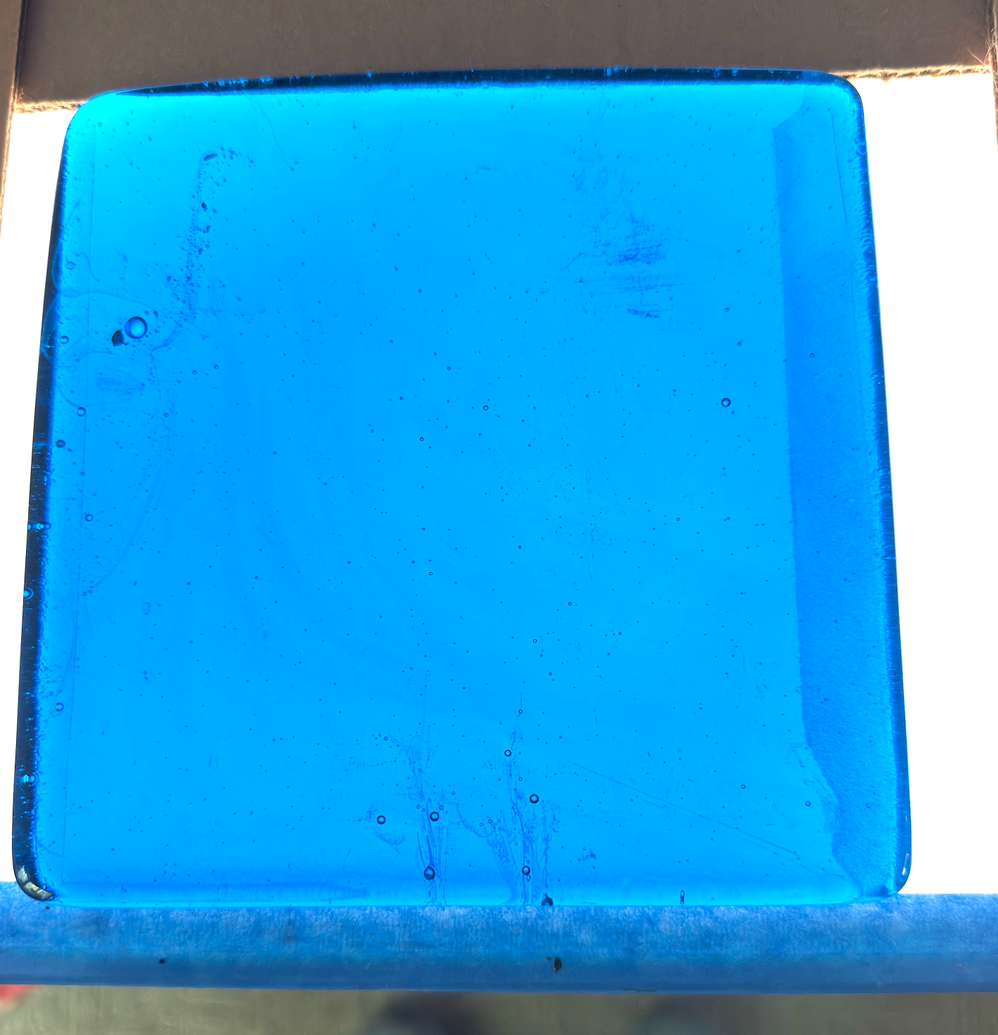 6 x 6 x 1/2 Inch Tile - Medium Aqua Blue