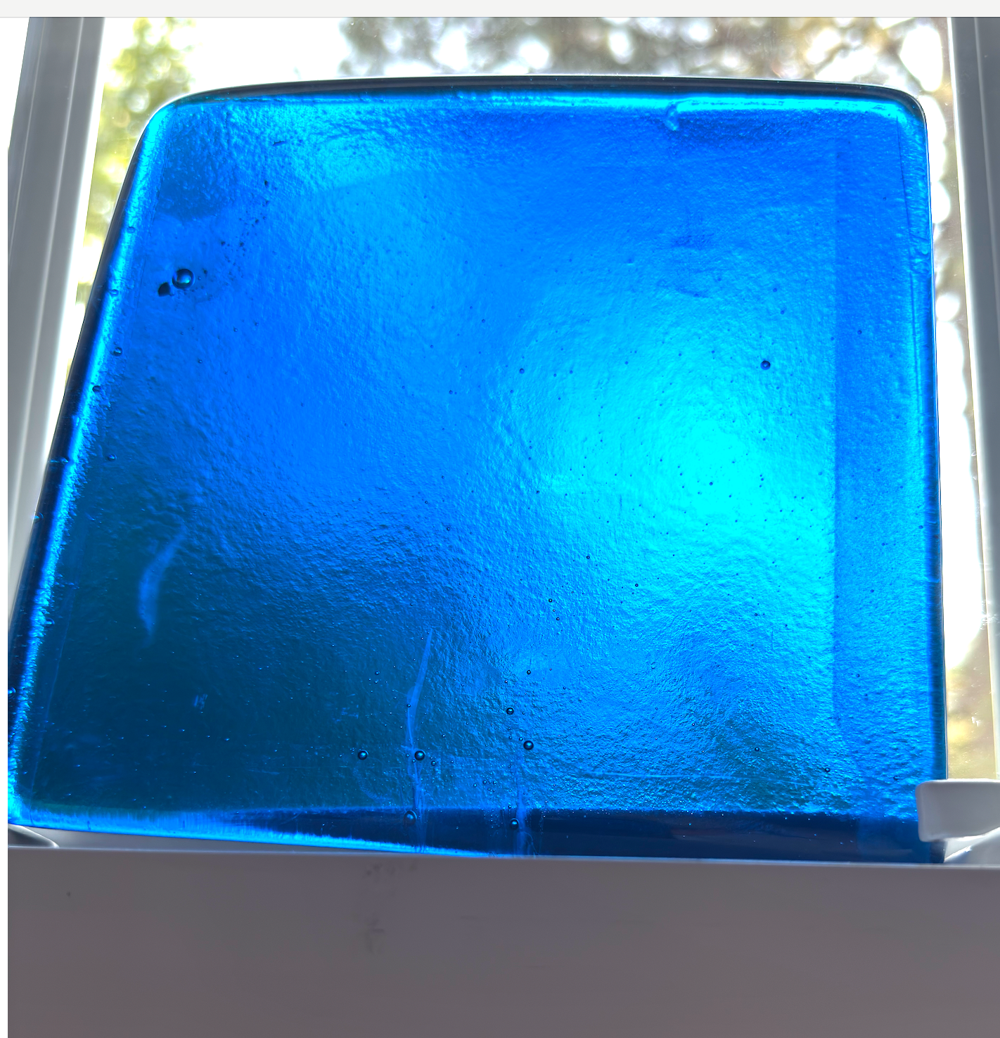 6 x 6 x 1/2 Inch Tile - Medium Aqua Blue