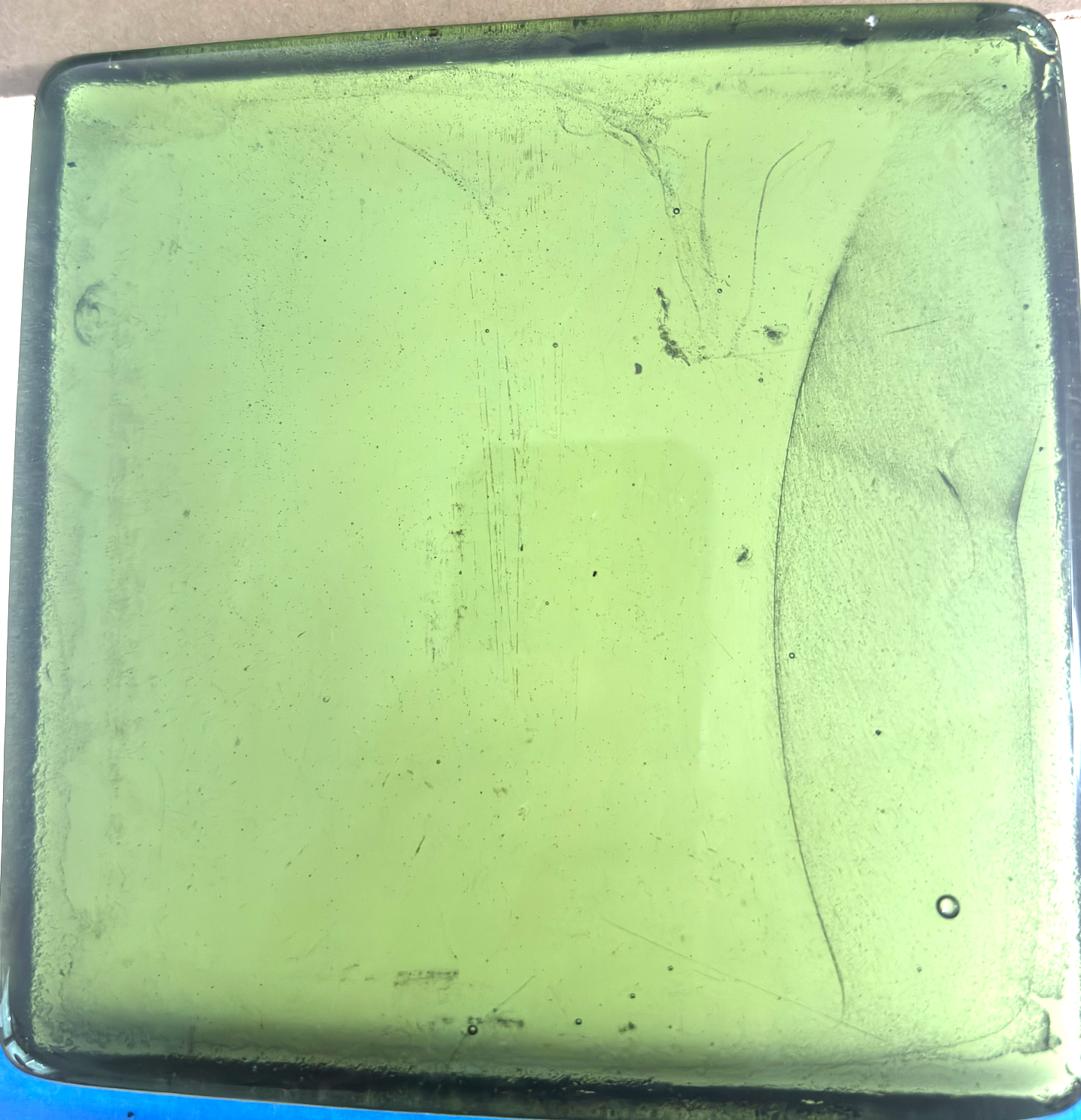6 x 6 x 1/2 Inch Tile - Asparagas Green