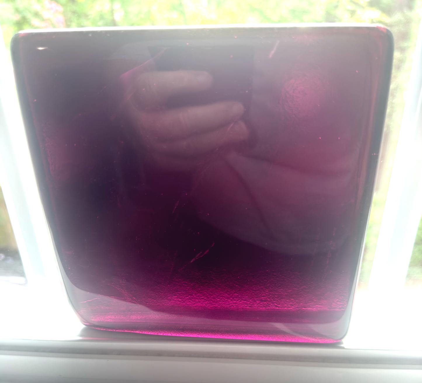 6 x 6 x 1/2 Inch Tile - Dark Raspberry