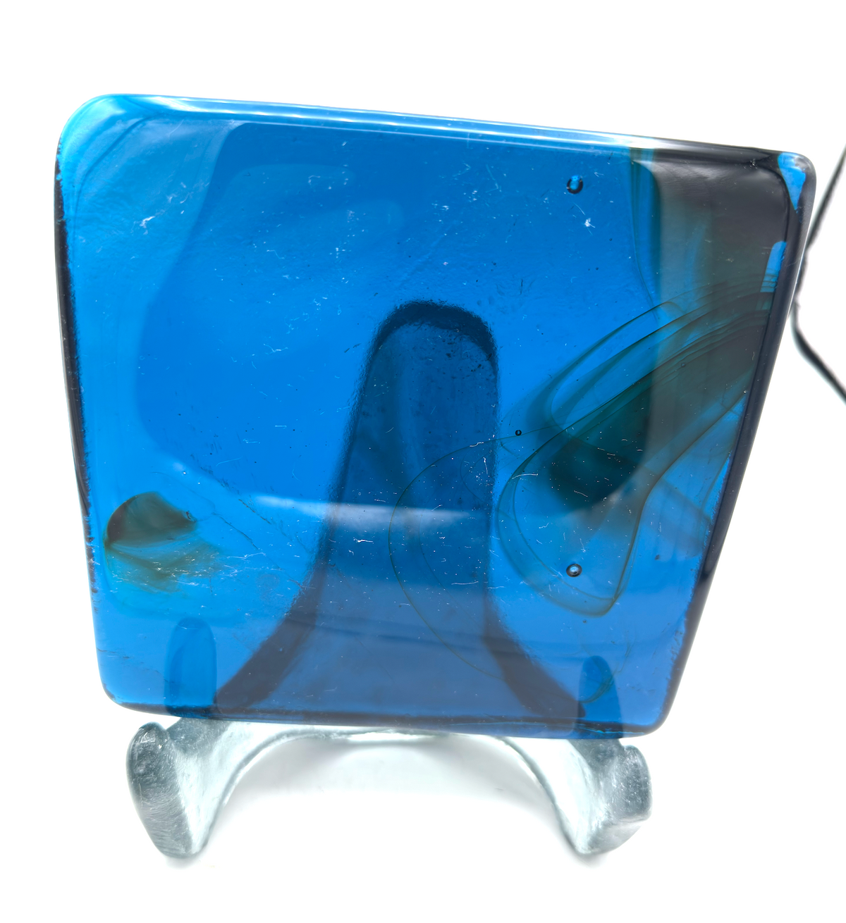 6 x 6 x 1/2 Inch Tile - Saphire Blue with Amber