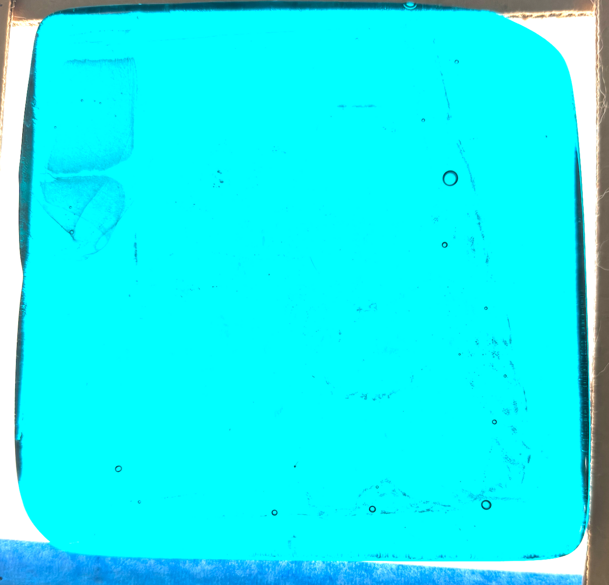 6 x 6 x 1/2 Inch Tile - Teal Blue
