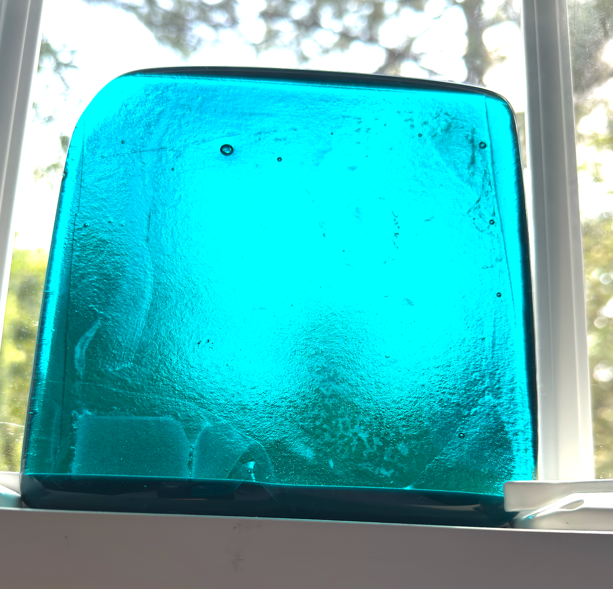 6 x 6 x 1/2 Inch Tile - Teal Blue