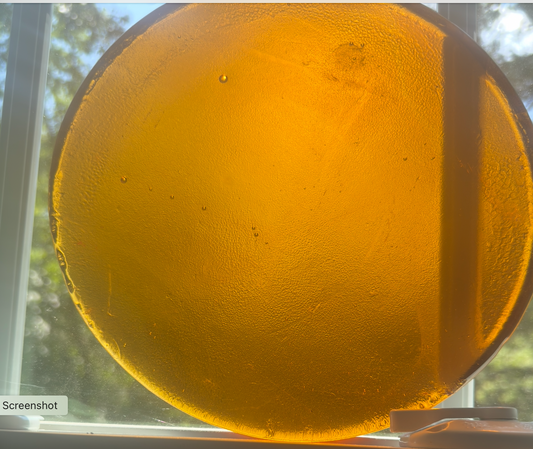 8 x 1/2 Inch Circle / Round - Golden Amber