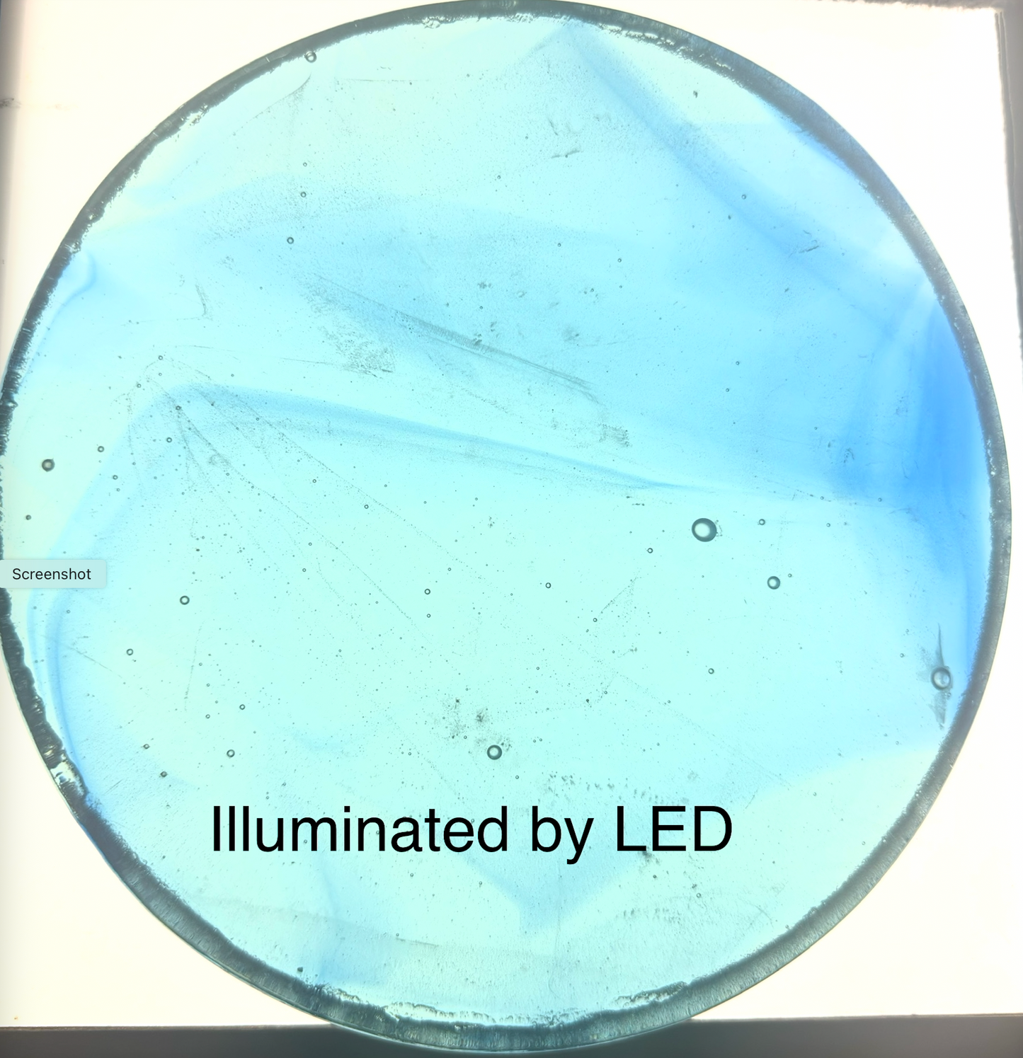 8 x 1/2 Inch Circle / Round - Light Blue Wispy