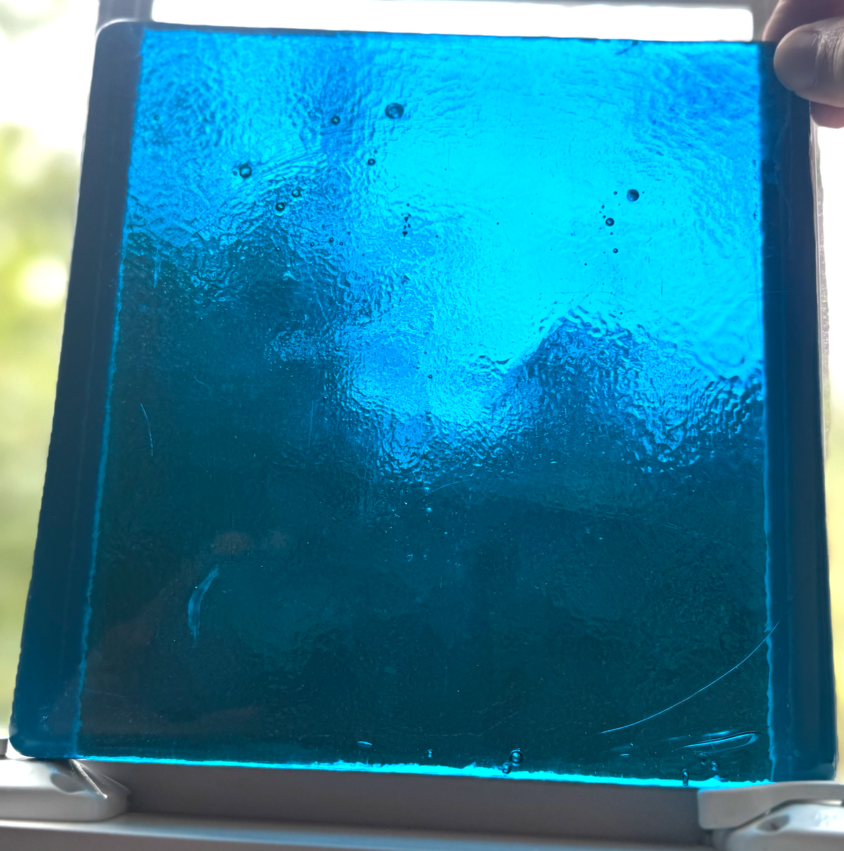 Blenko Dalle de Verre (Pony Size 8 x 8) - Turquoise Blue