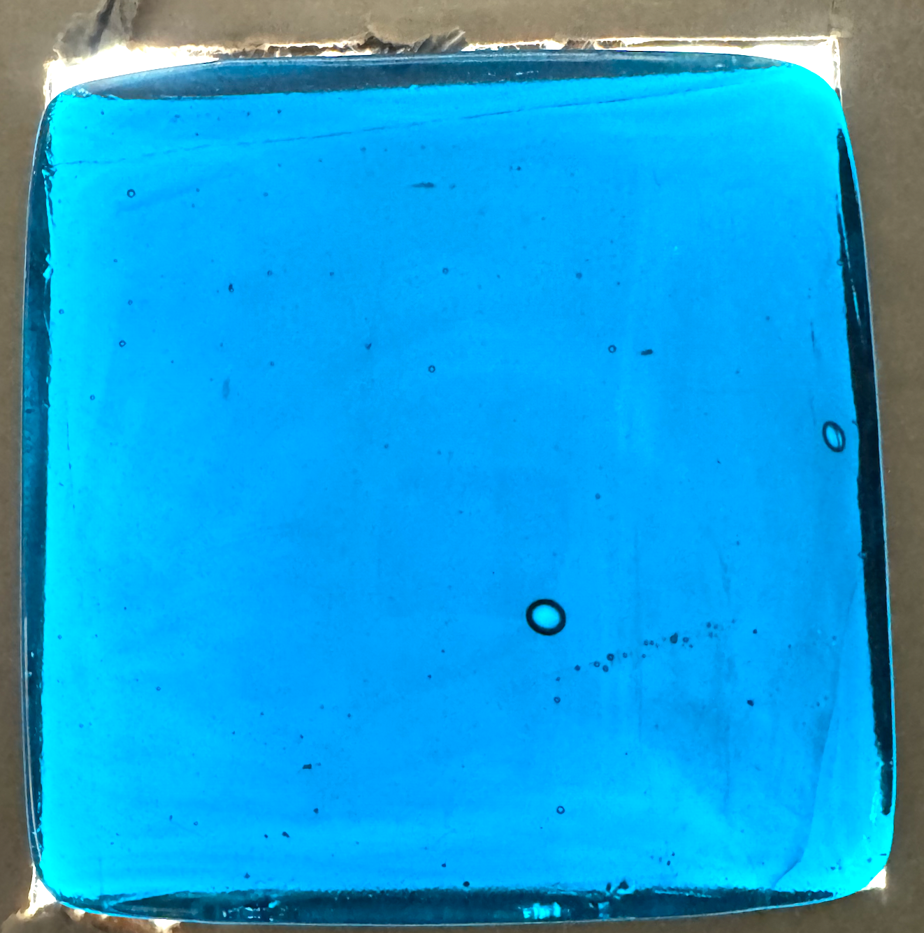 6 x 6 x 1/2 Inch Tile - Medium to Dark French Blue