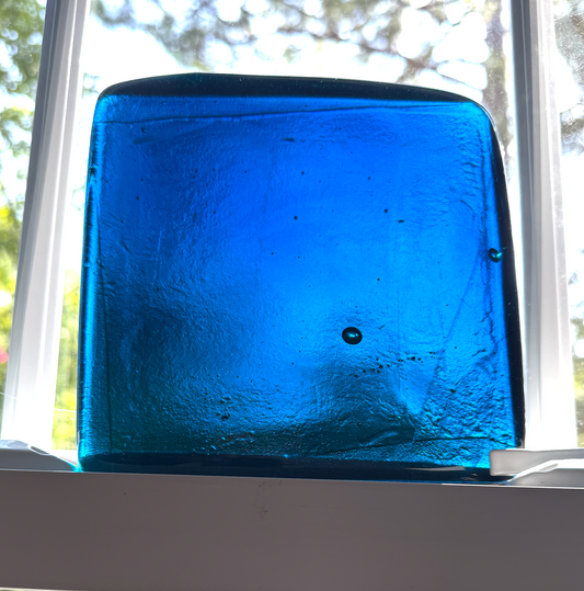 6 x 6 x 1/2 Inch Tile - Medium to Dark French Blue