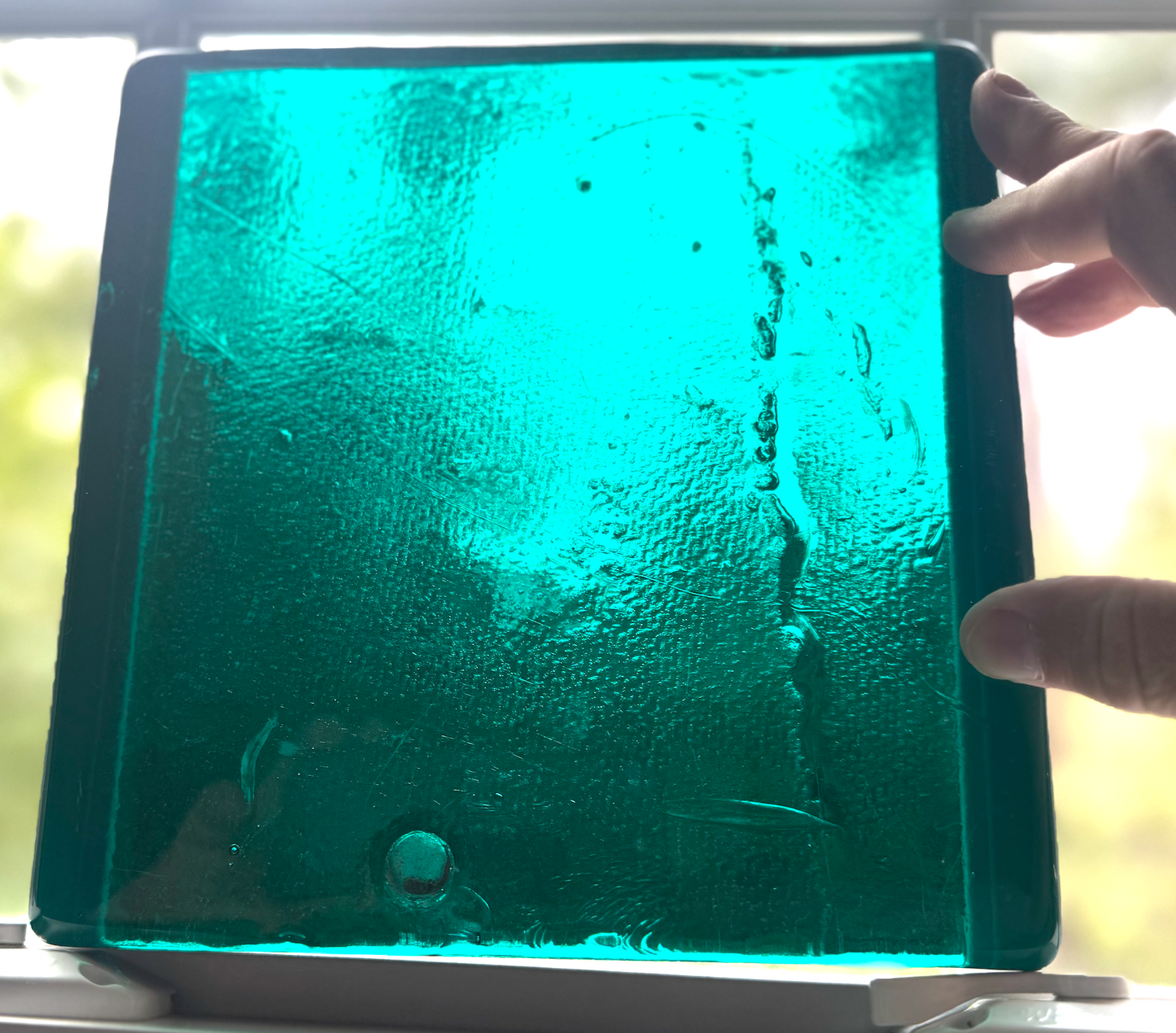 Blenko Dalle de Verre (Pony Size 8 x 8) - Teal