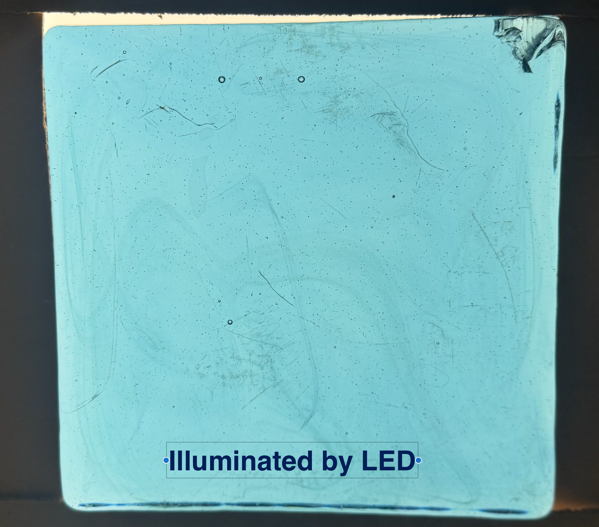 Blenko Dalle de Verre (Pony Size 8 x 8) - Light Blue Clear