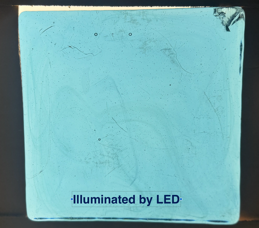 Blenko Dalle de Verre (Pony Size 8 x 8) - Light Blue Clear