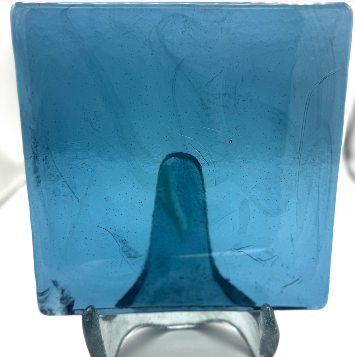 Blenko Dalle de Verre (Pony Size 8 x 8) - Light Blue Clear