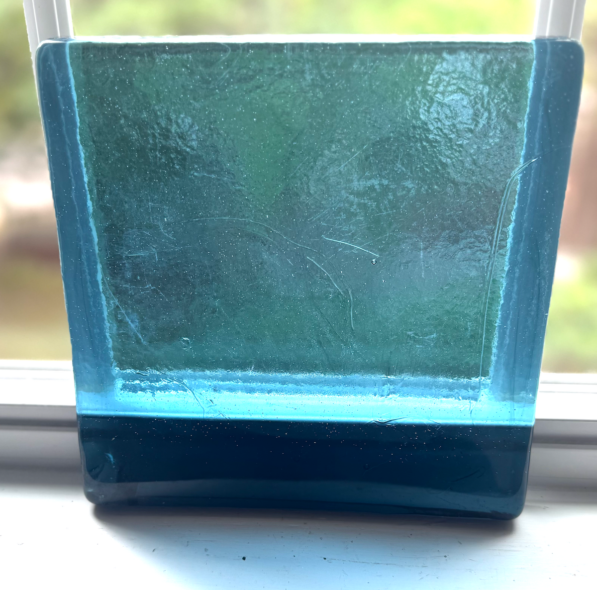 Blenko Dalle de Verre (Pony Size 8 x 8) - Light Blue Clear