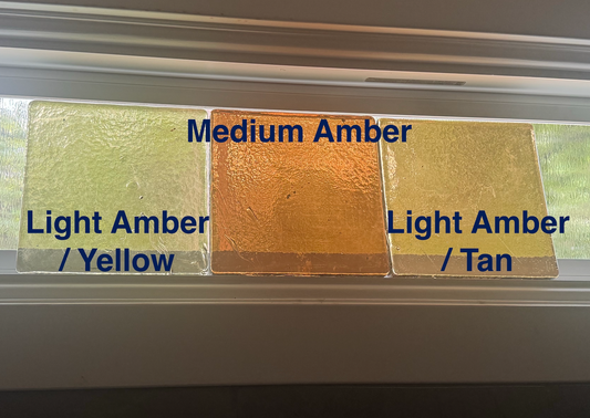 Blenko Dalle de Verre (Pony Size 8 x 8) - Light Amber / Yellow
