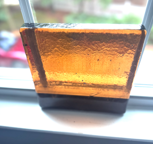 Blenko Dalle de Verre (Pony Size 8 x 8) - Medium Amber
