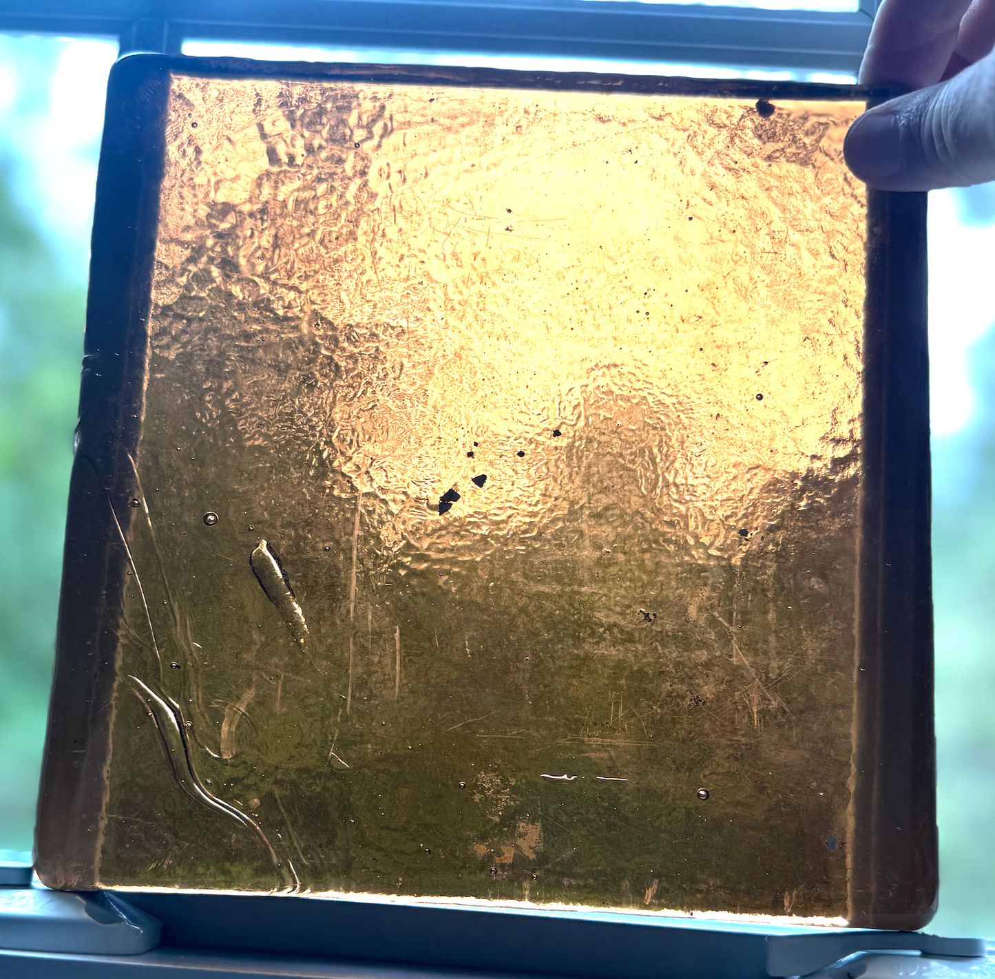 Blenko Dalle de Verre (Pony Size 8 x 8) - Medium Amber