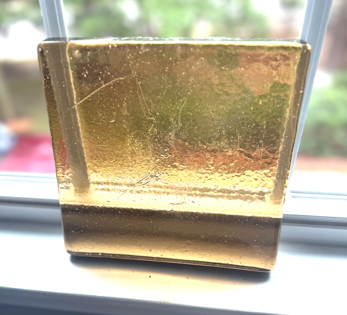 Blenko Dalle de Verre (Pony Size 8 x 8) - Light Amber / Tan