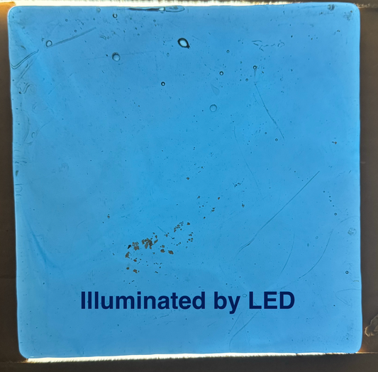 Blenko Dalle de Verre (Pony Size 8 x 8) - Light Steel Blue / Cornflower