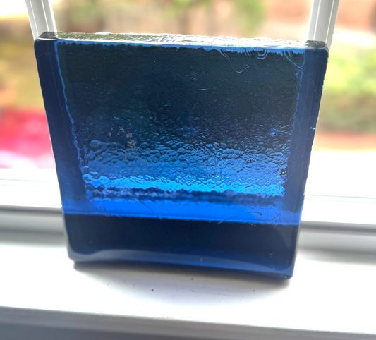 Blenko Dalle de Verre (Pony Size 8 x 8) - Light Steel Blue / Cornflower