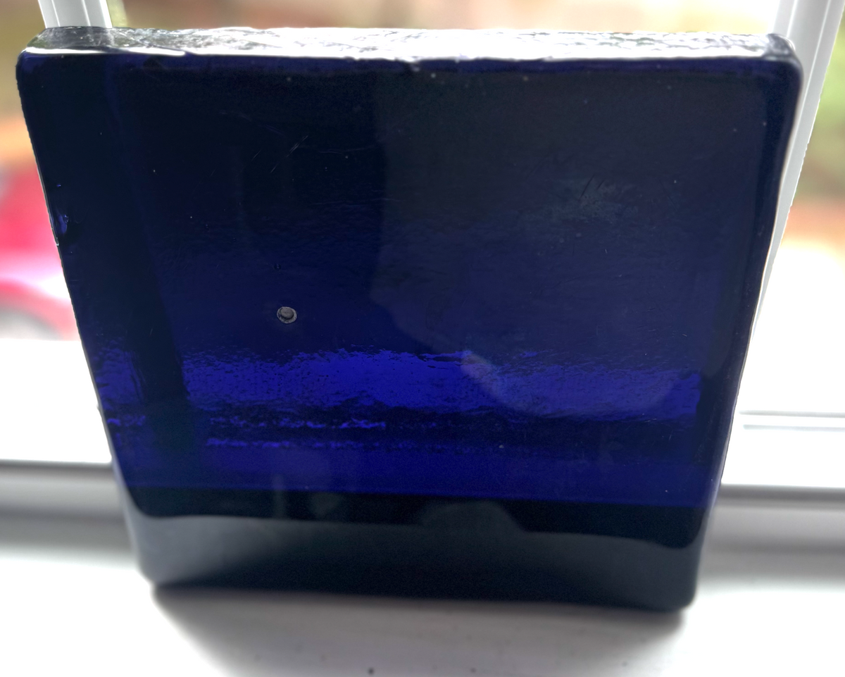 Blenko Dalle de Verre (Pony Size 8 x 8) - Dark Violet (Photos show as dark blue but IRL this is Violet)