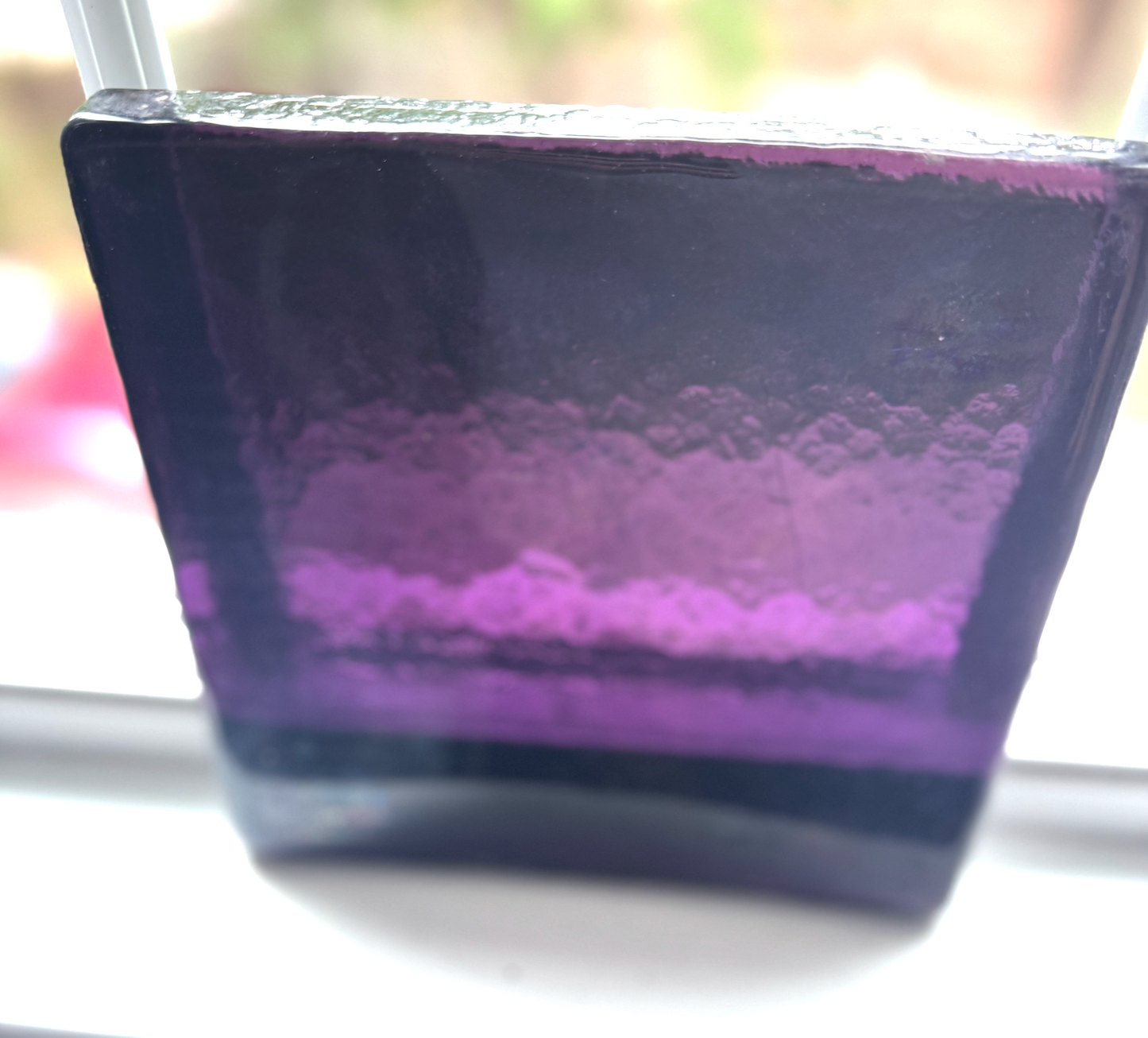 Blenko Dalle de Verre (Pony Size 8 x 8) - Medium Red Purple