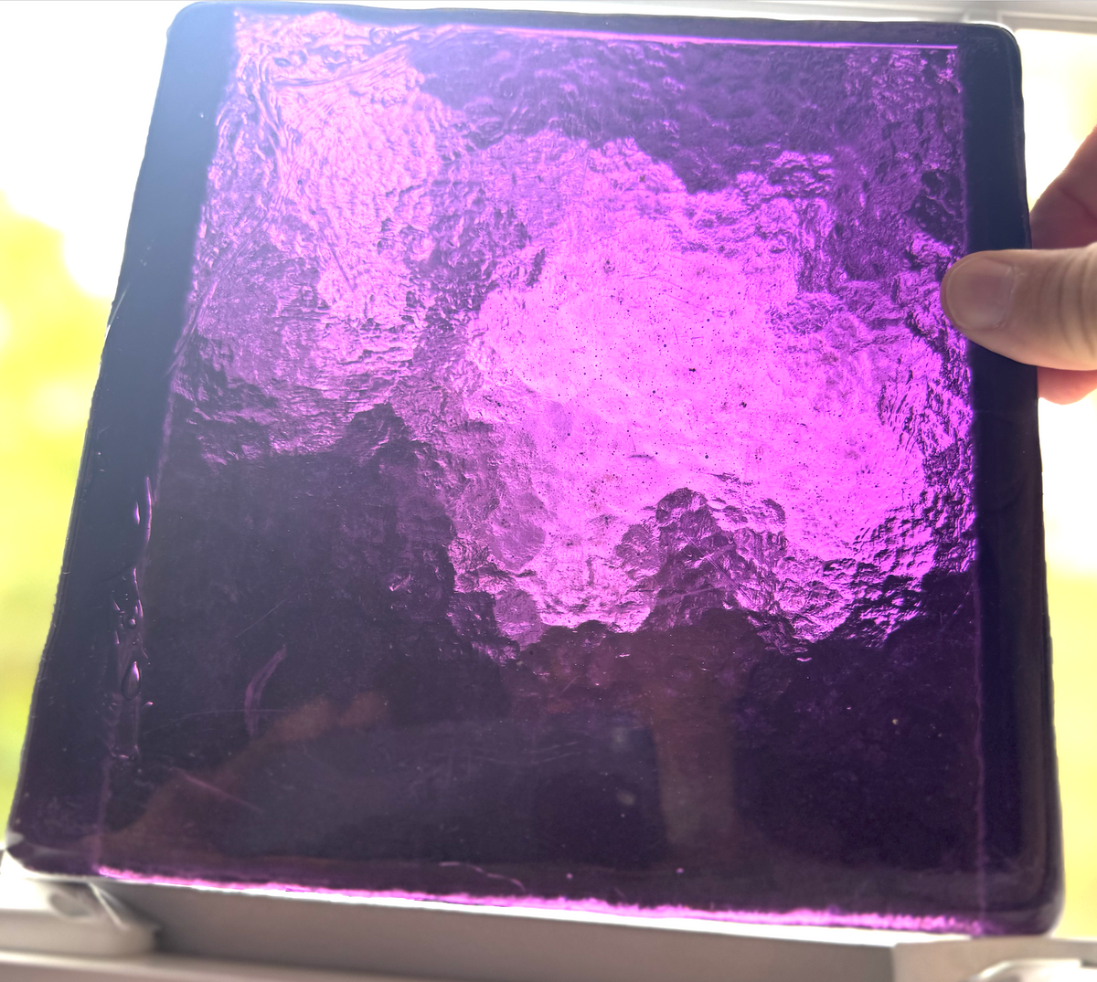 Blenko Dalle de Verre (Pony Size 8 x 8) - Medium Red Purple