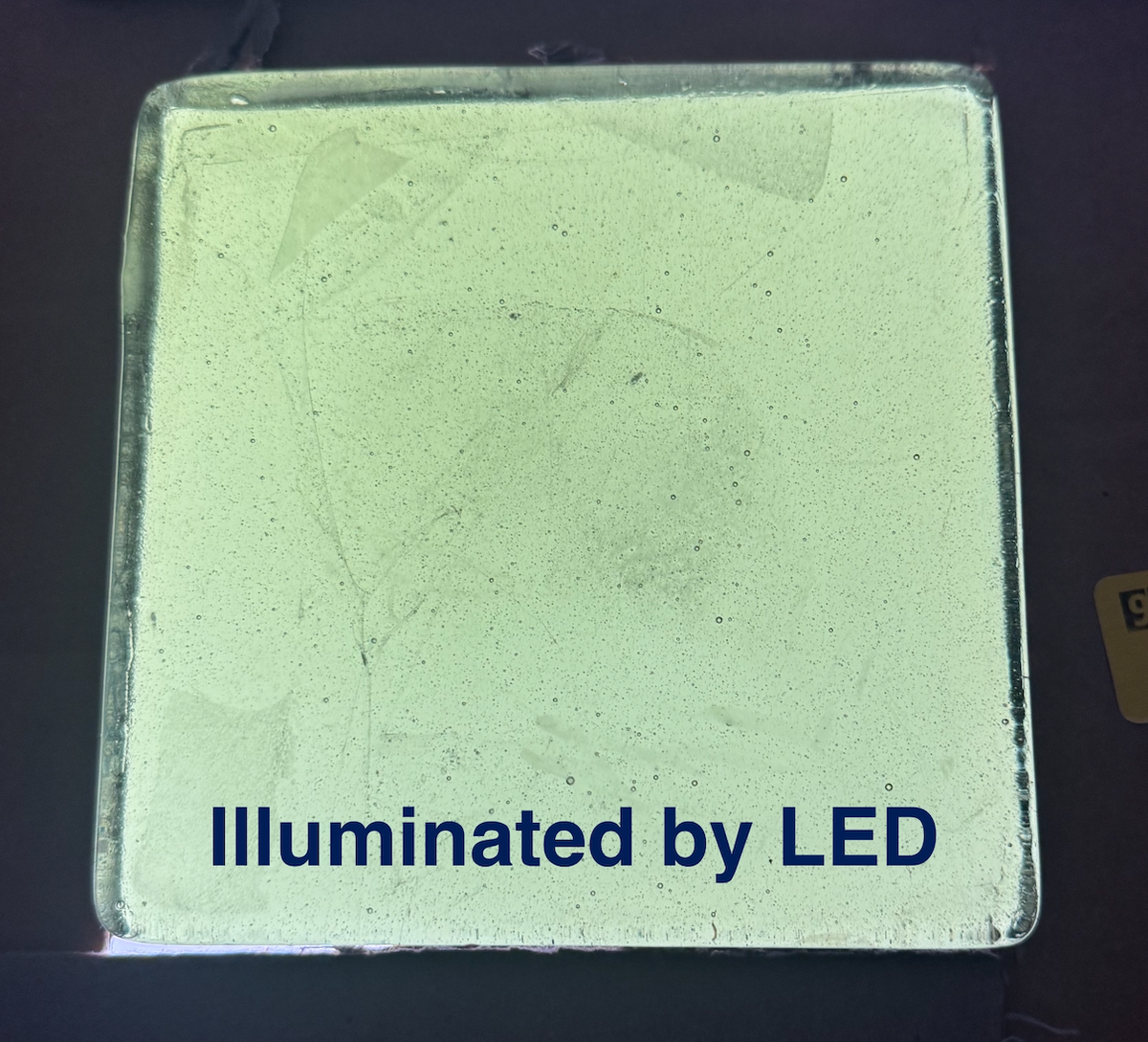 6 x 6 x 1/2 Inch Tile - Yellow / Green