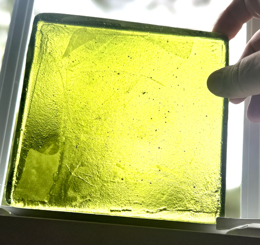 6 x 6 x 1/2 Inch Tile - Yellow / Green