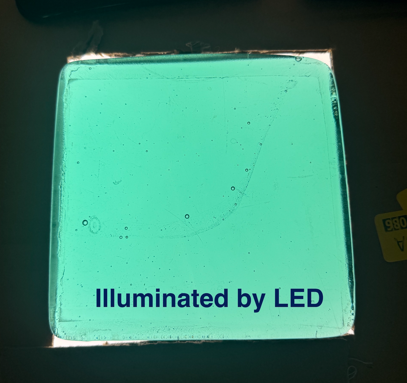 6 x 6 x 1/2 Inch Tile - Light Teal Blue/Green