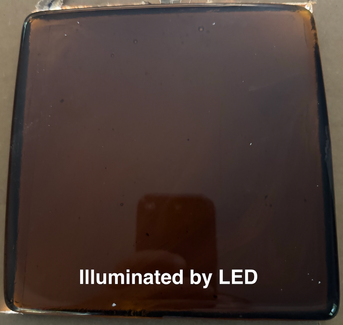 6 x 6 x 1/2 Inch Tile - Dark Amber