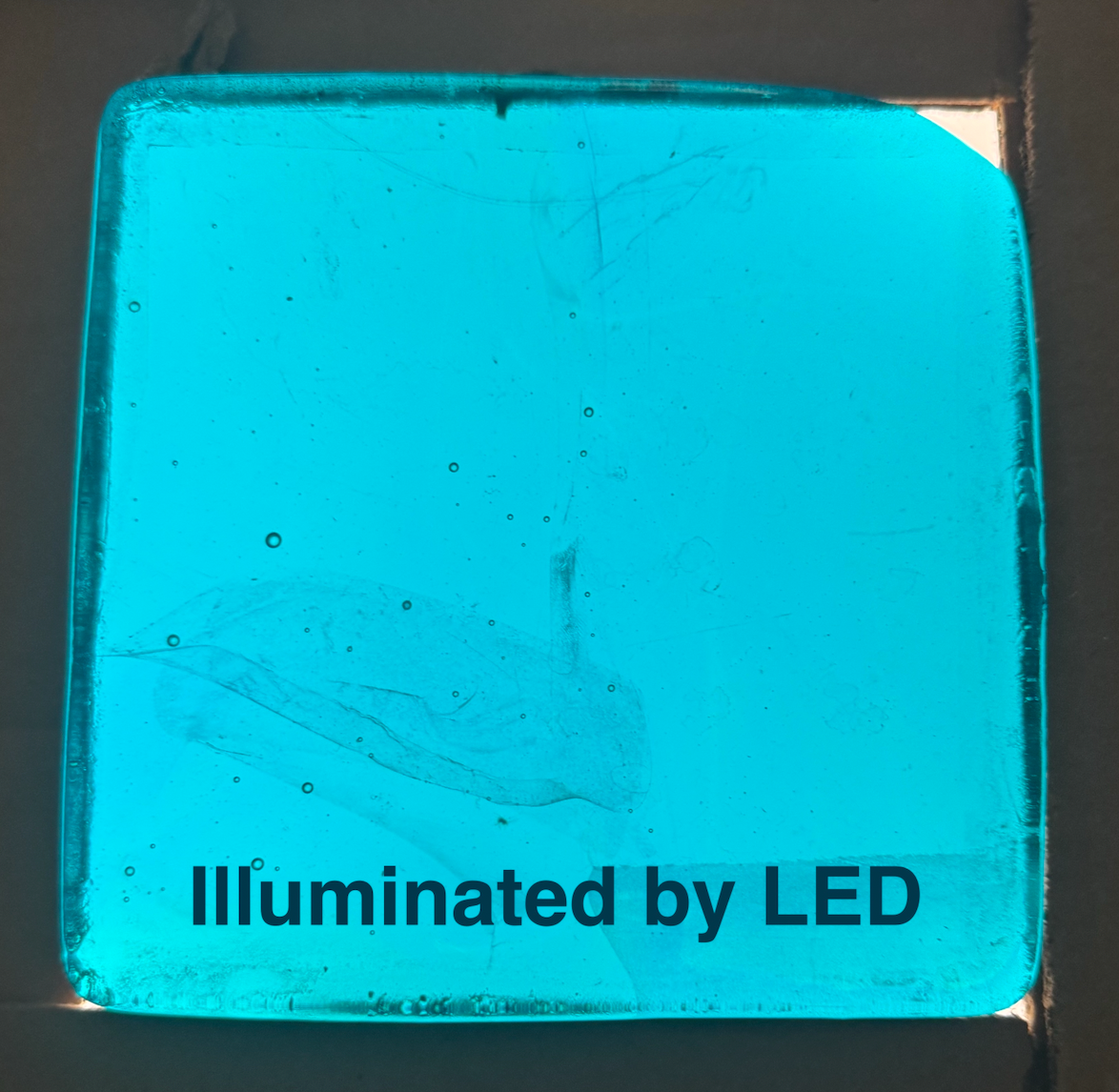 6 x 6 x 1/2 Inch Tile - Turquoise Blue/Green