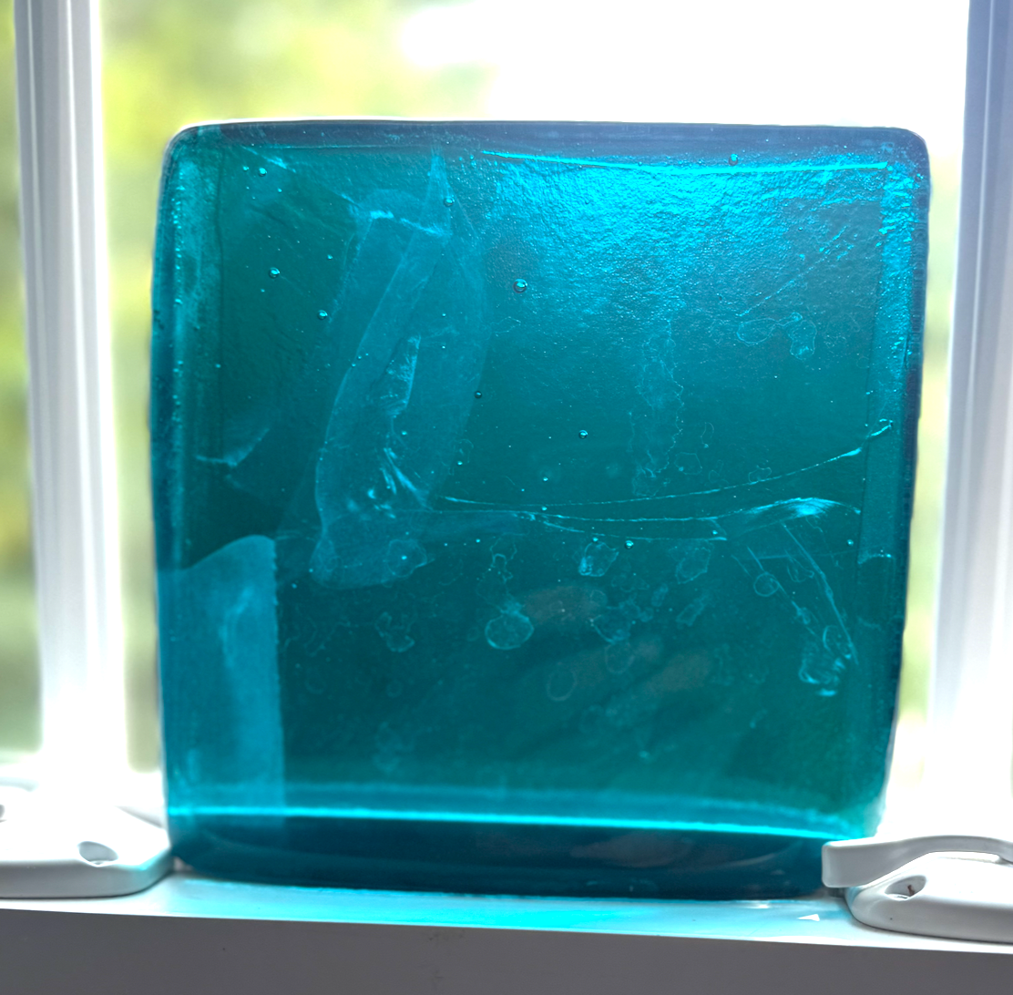 6 x 6 x 1/2 Inch Tile - Turquoise Blue/Green