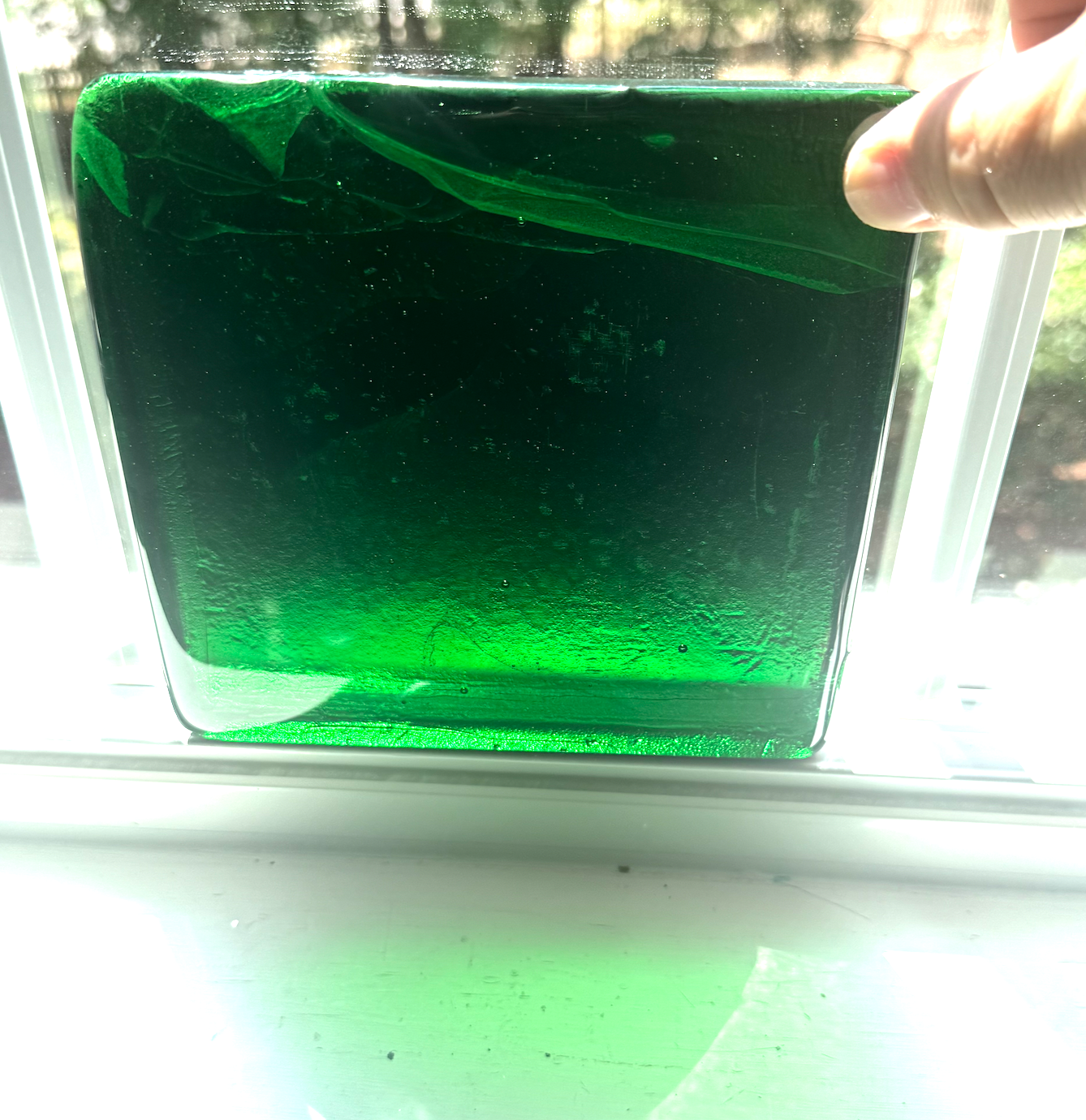 6 x 6 x 1/2 Inch Tile - Deep Emerald Green