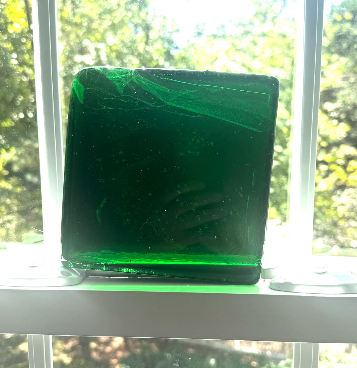 6 x 6 x 1/2 Inch Tile - Deep Emerald Green